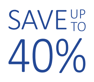 Save up to 40% 